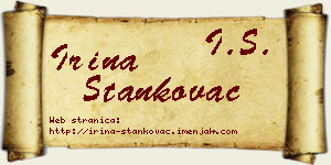 Irina Stankovac vizit kartica